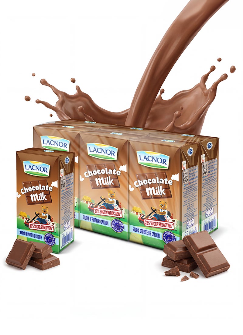 Lacnor Long Life Milk Chocolate 125ml Pack of 6