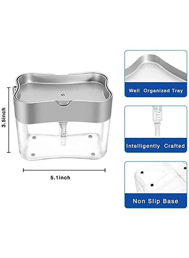 موزع صابون بمضخة وحامل إسفنج للمطبخ متعدد الألوان - Image 5