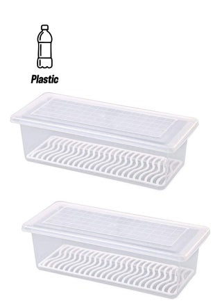 Food Storage Container For Refrigerator With Removable Drain Tray White 30.7 x 15 x 14.2cm - pnsku/N39173315A/45/_/1744056952/f69e4bb5-91bb-4304-9f8a-efa702677113