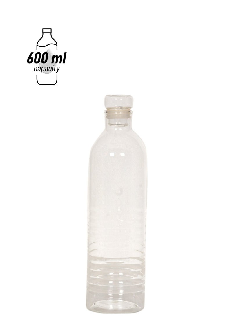 China Glass Water Bottle Clear 600ml - Image 1