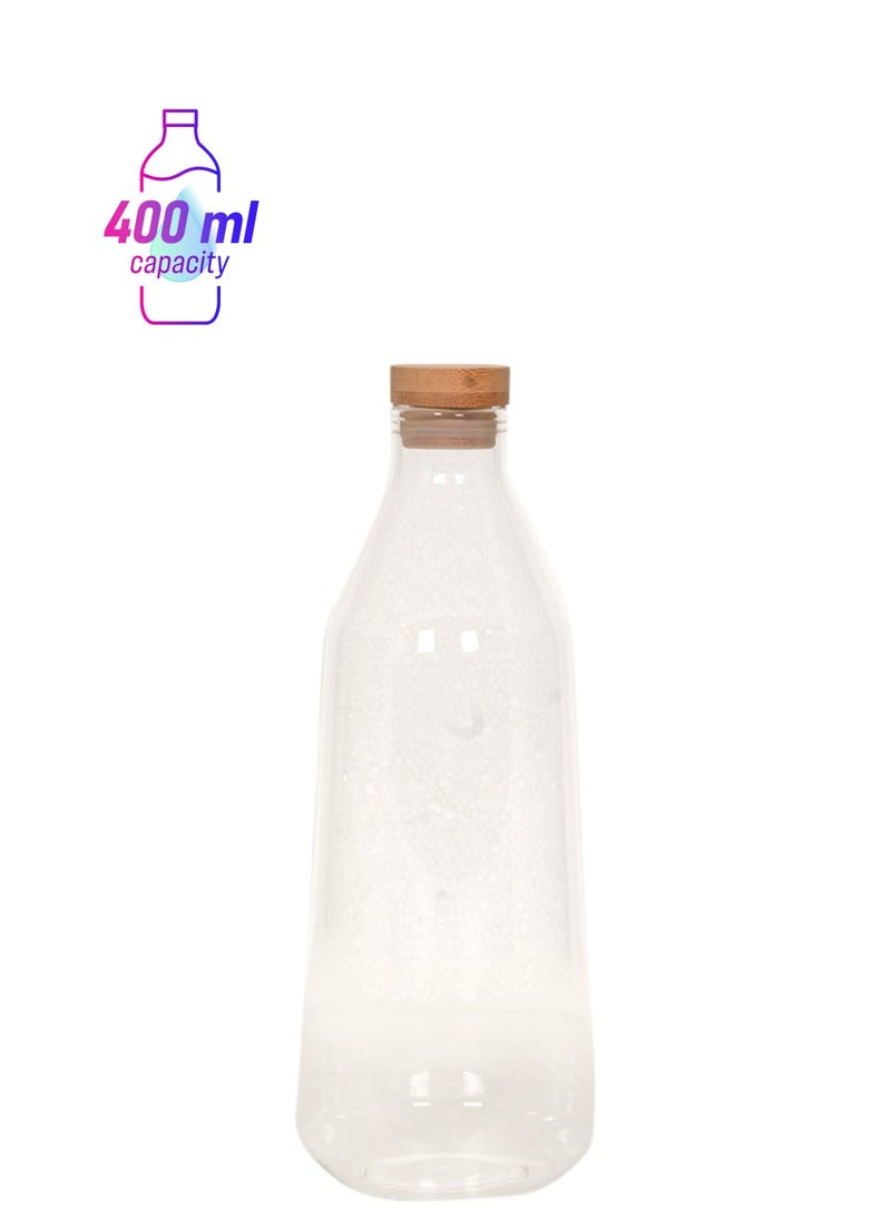 China Glass Water Bottle Clear 400ml - Image 1