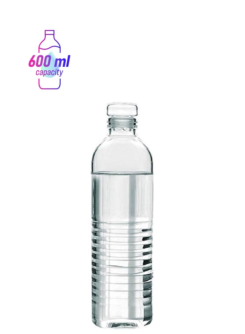 China Glass Water Bottle Clear 600ml
