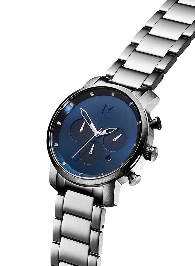 ام في ام تي ساعة يد كرونوغراف بسوار من الستانلس ستيل طراز D-MC02-SBLU للرجال - Image 3