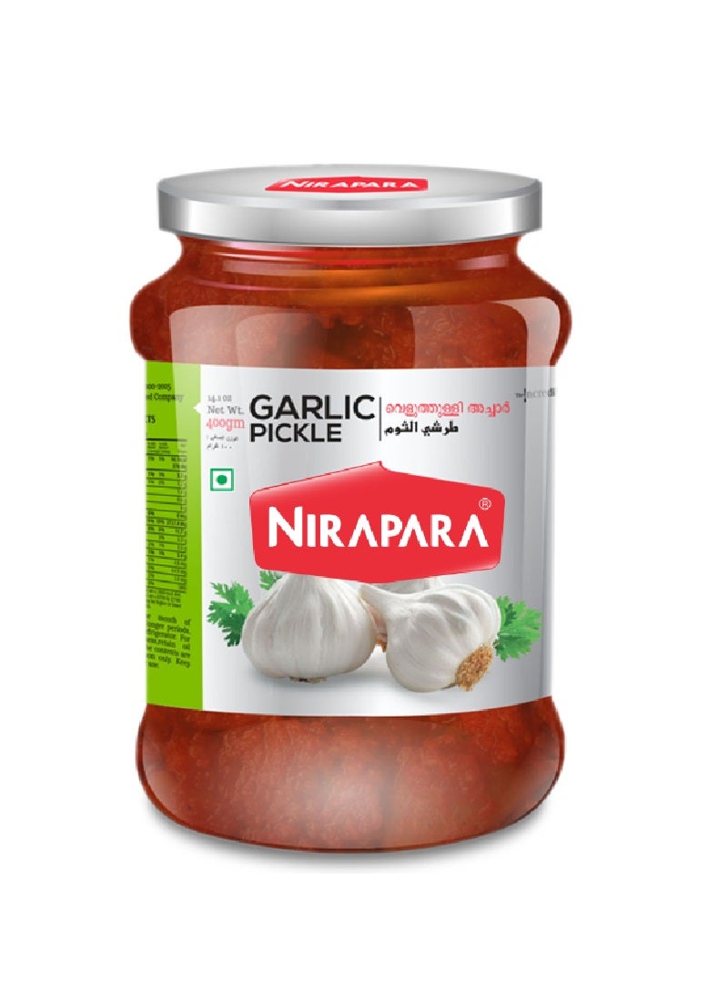 Nirapara Garlic Pickle 400grams  - Image 1