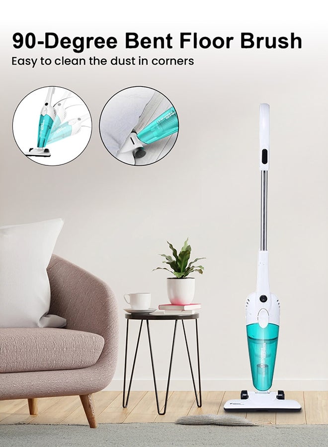 ديرما مكنسة كهربائية محمولة باليد بذراع دفع 2 في 1 14 L 600 W DX118C أزرق وأبيض - Image 5