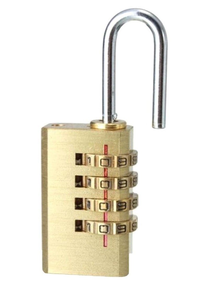 4-Dial Combination Padlock Gold/Silver - Image 1
