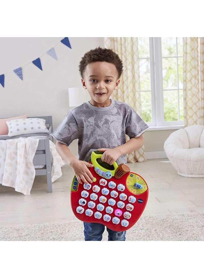 vtech - ABC Learning Apple, Toddler Tablet With A-To-Z Alphabet And Time, 8 Learning Modes, Multiple Tunes, Excellent Toddler Toy For Kids 2+ Years - Red ‎5.08 x 32 x 28.96cm ‎5.08 x 32 x 28.96cm - Image 1