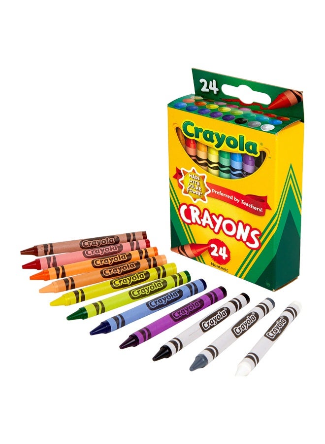 Crayola Crayons, 24-Count – Classic Assorted Colors, Non-Toxic Wax Art Supplies for Kids - Image 1