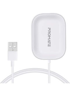 PROMATE Wireless Charger For AirPods, Powerful 5W Wireless Charging Dock with Anti-Slip Surface Design and Over-Charging Protection For AirPods and AirPods Pro, AuraPod-1 White  - Image 3