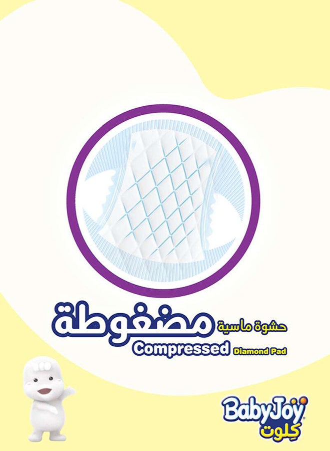 BabyJoy Compressed Culotte Pants Diaper, Size 5, Junior, 12-18 Kg, Giant Pack, 56 Diapers - Image 3