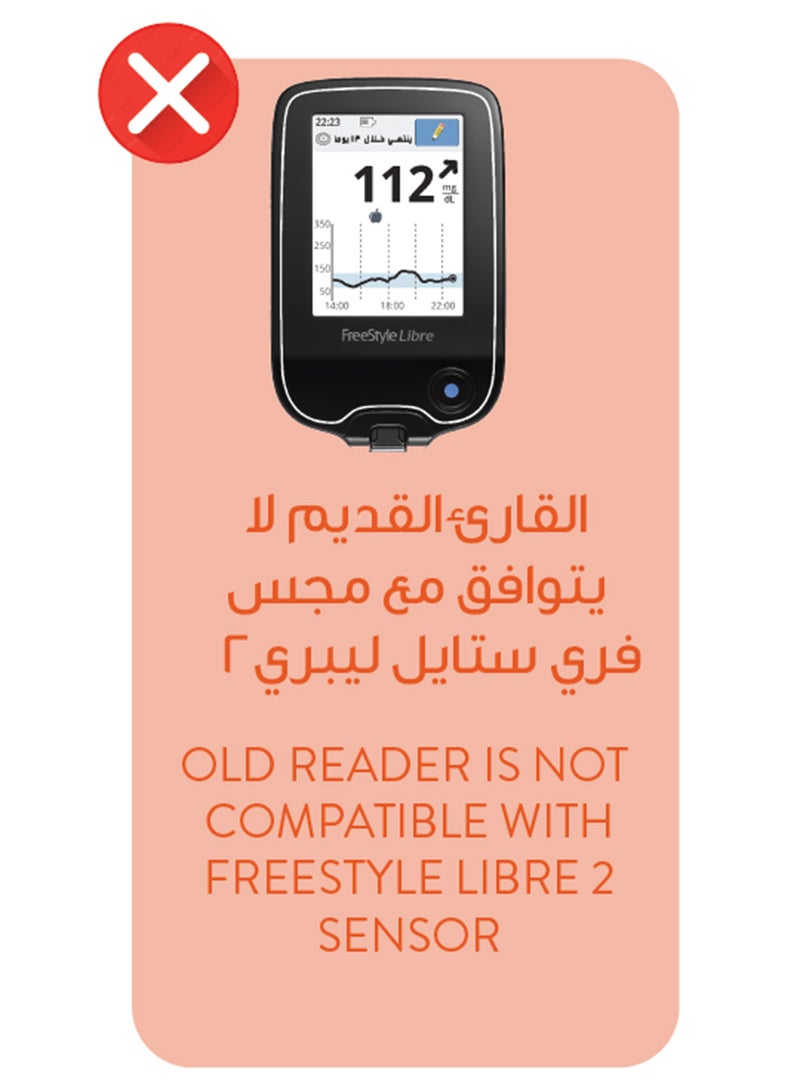 فري ستايل ليبر 2 – جهاز سهل الاستخدام يعمل مع حساسات فري ستايل ليبر لقراءة مستوى السكر بسرعة وبدون ألم، ويوفر نتائج دقيقة وفورية لتسهيل إدارة مرض السكري اليومية - Image 2