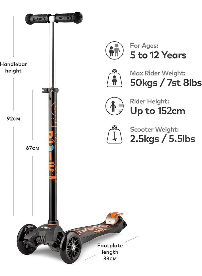 مايكرو سكوتردفع فاخر ماكسي. أسود 60x16.5سم - Image 3