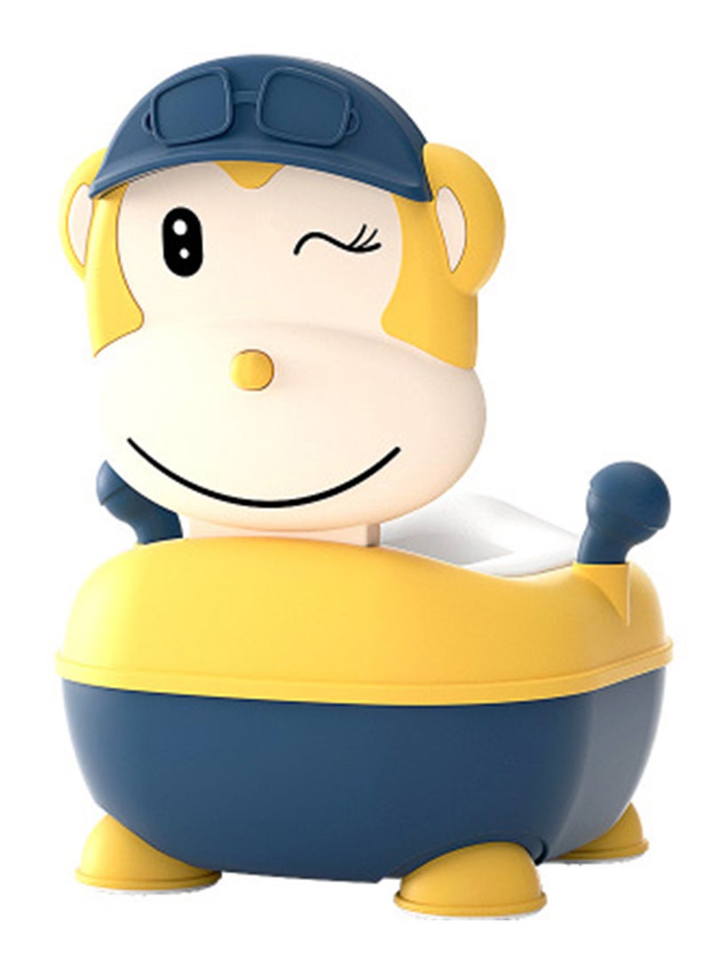Eazy Kids Portable Monkey Potty Seat Soft Cushioned With Handles - Yellow  - Image 1