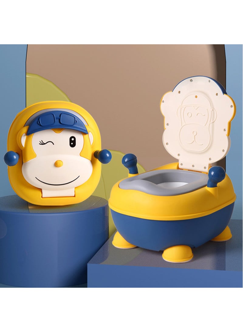 Portable Monkey Potty Seat Soft Cushioned With Handles - Yellow