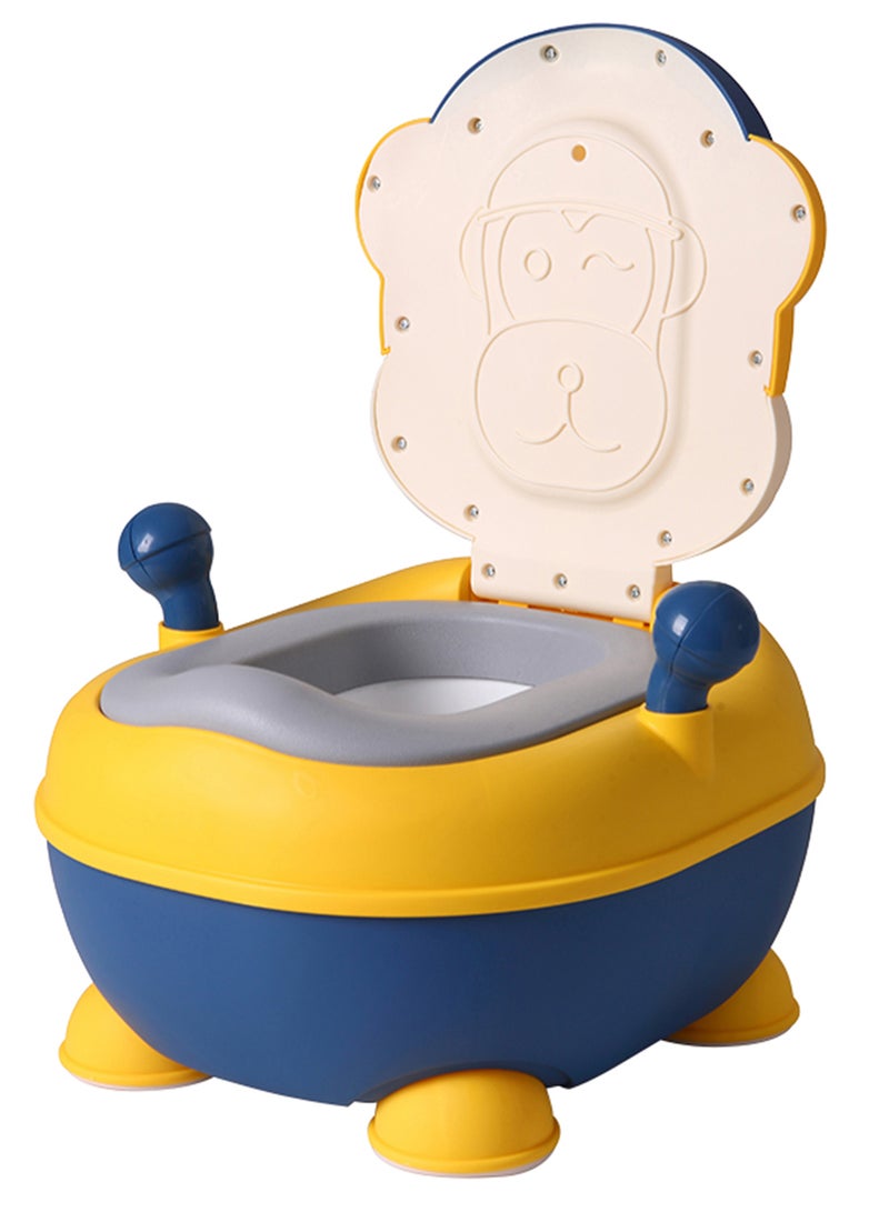 Eazy Kids Portable Monkey Potty Seat Soft Cushioned With Handles - Yellow  - Image 2