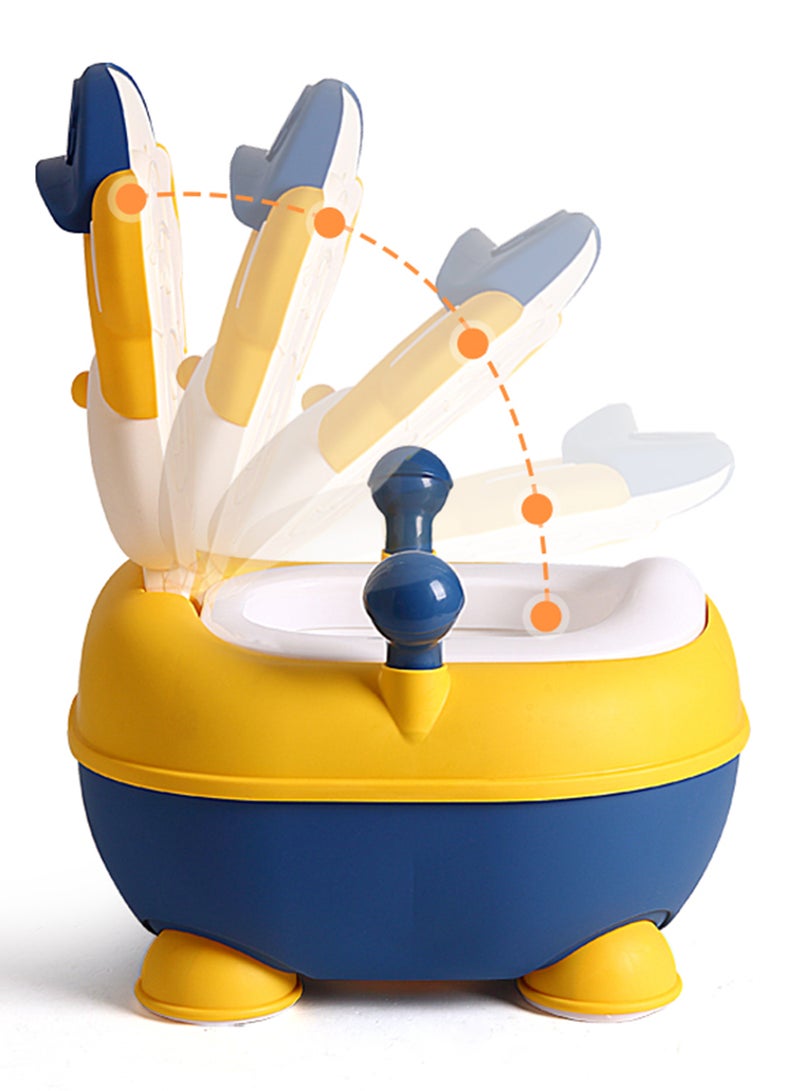 Eazy Kids Portable Monkey Potty Seat Soft Cushioned With Handles - Yellow  - Image 4