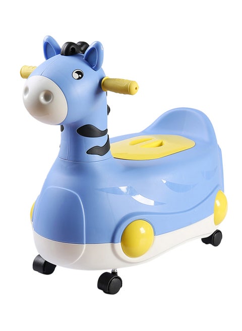 Portable Monkey Potty Seat Soft Cushioned With Handles - Blue