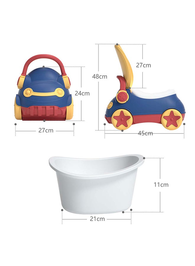 Eazy Kids - Portable Monkey Potty Seat Soft Cushioned With Handles - Blue - Image 1