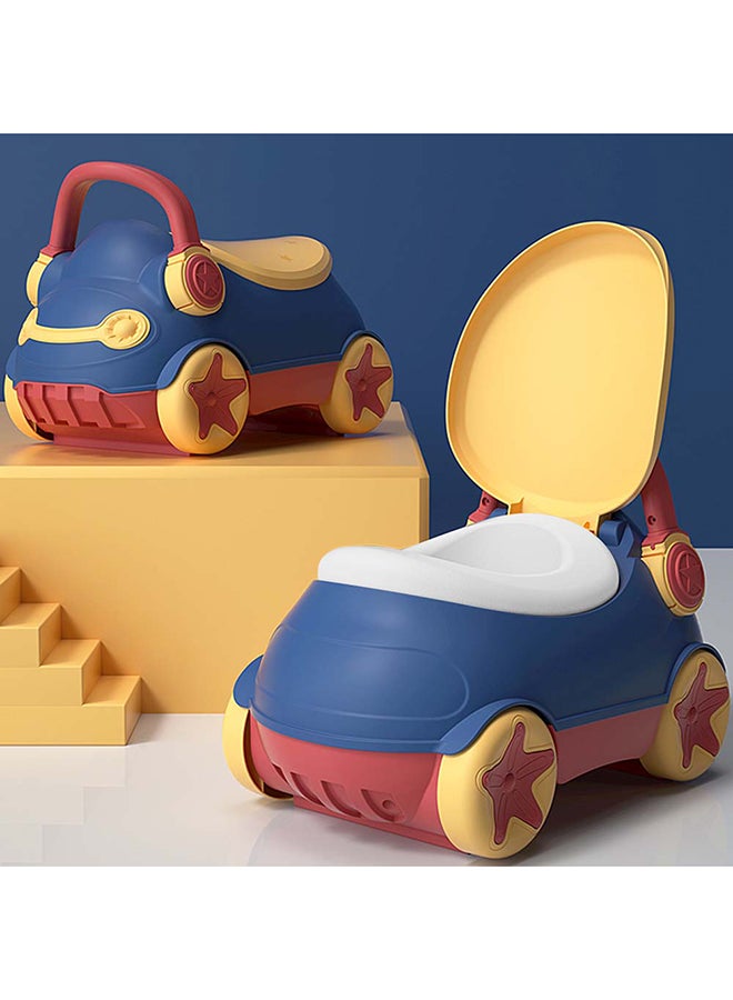 Eazy Kids - Portable Monkey Potty Seat Soft Cushioned With Handles - Blue - Image 1