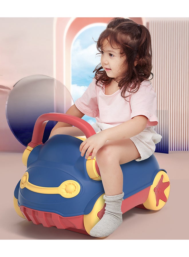 Eazy Kids - Portable Monkey Potty Seat Soft Cushioned With Handles - Blue - Image 1