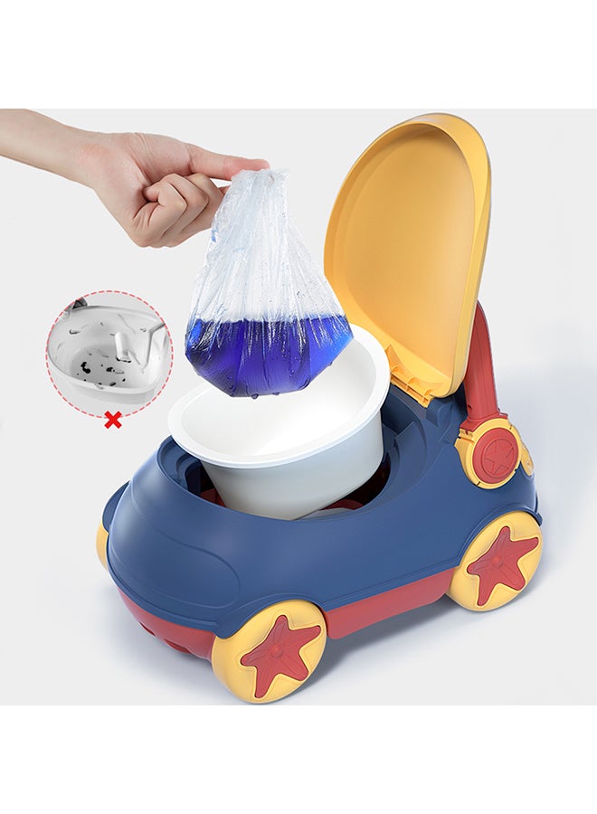 Eazy Kids - Portable Monkey Potty Seat Soft Cushioned With Handles - Blue - Image 1
