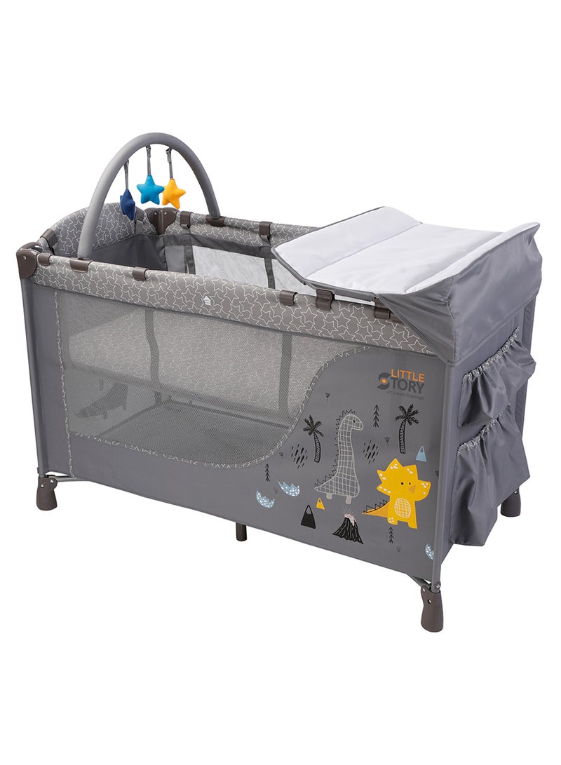 Little Story Convertible Portable Travel Foldable Cot, Crib And Playard Baby Bed - Image 1
