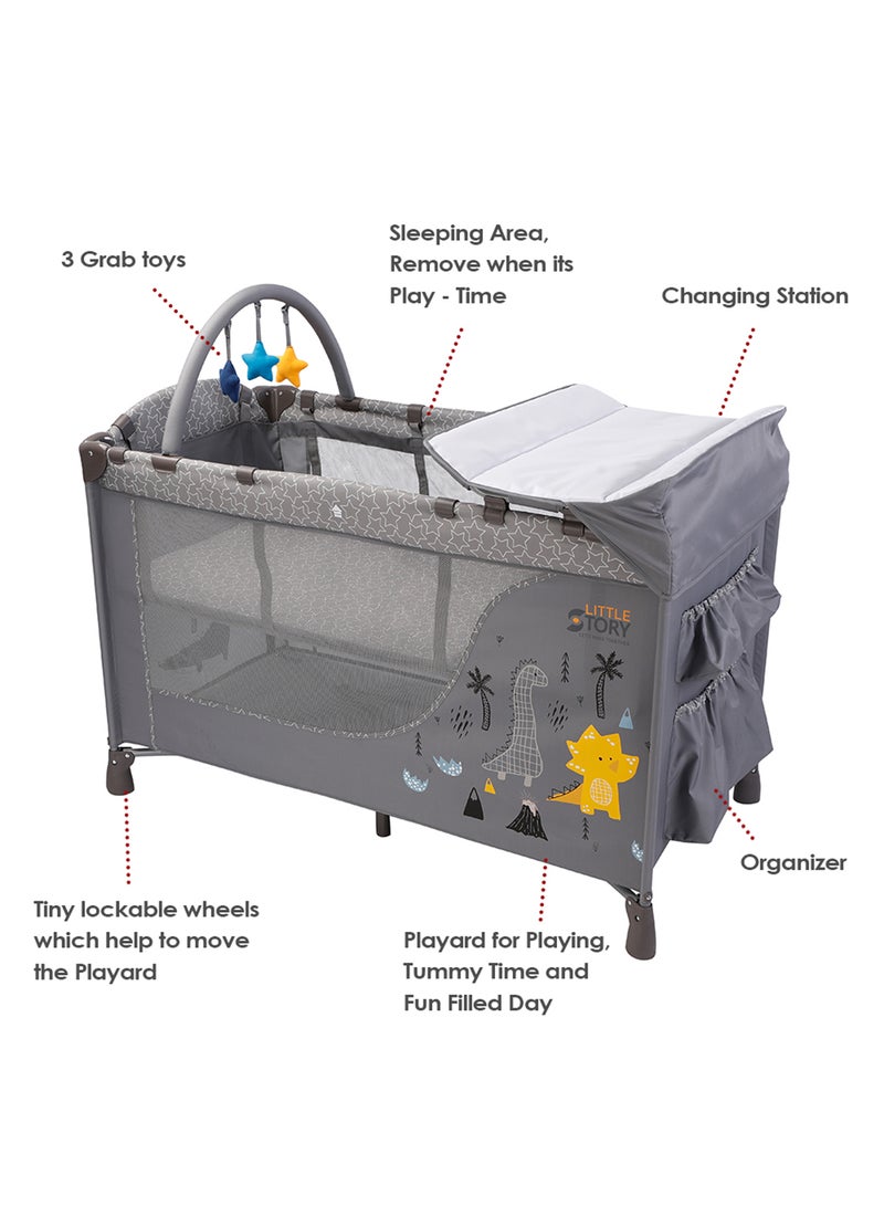 Little Story Convertible Portable Travel Foldable Cot, Crib And Playard Baby Bed - Image 5