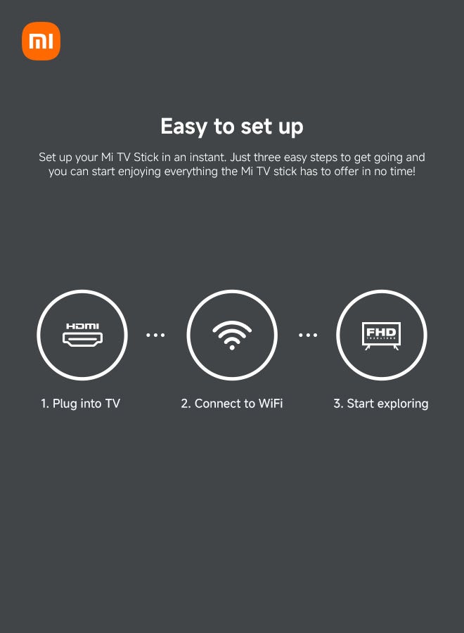 Xiaomi Mi Android TV Stick with Built in Chromecast Without Adapter  – Full HD 1080p (MDZ-24) - Black - Image 3