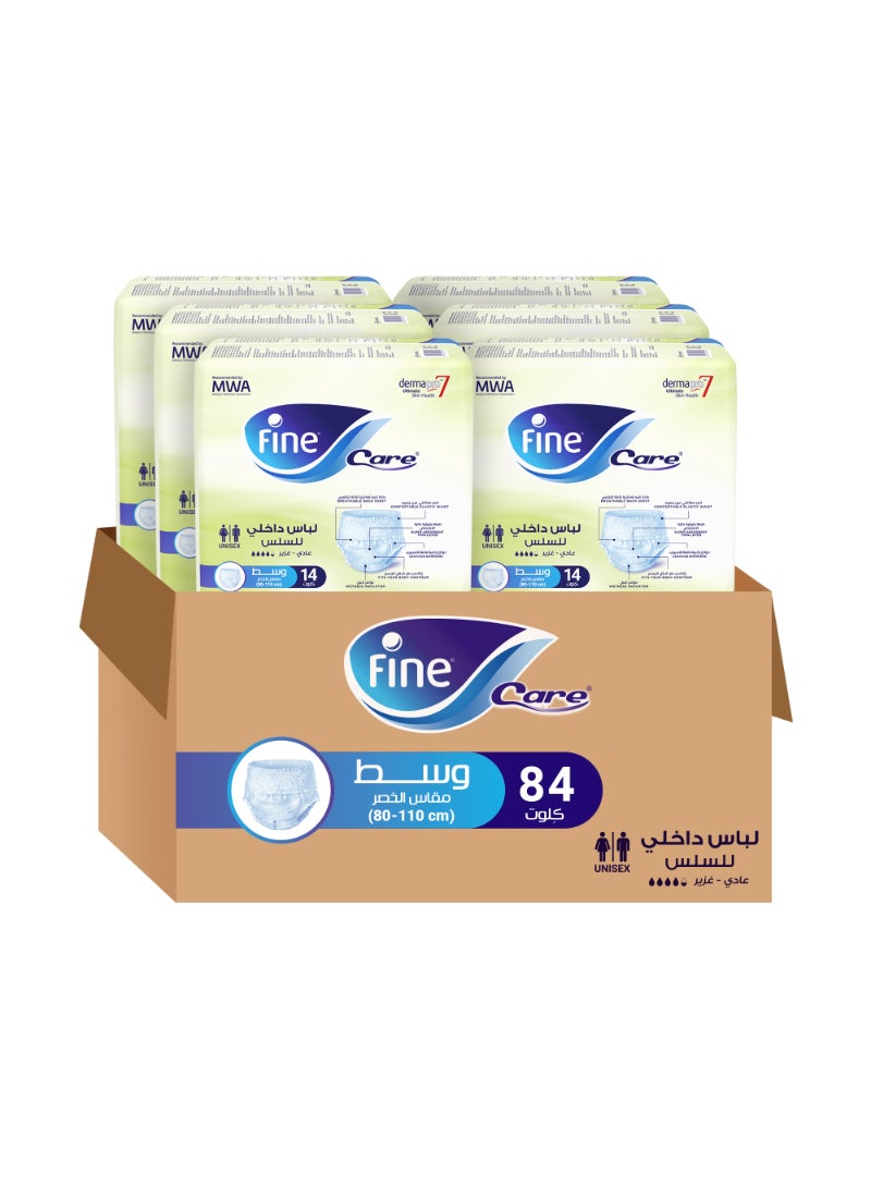 Fine Care - Incontinence Unisex Adult Pull-Up Diaper - Medium Waist Size 80-110cm - Image 1