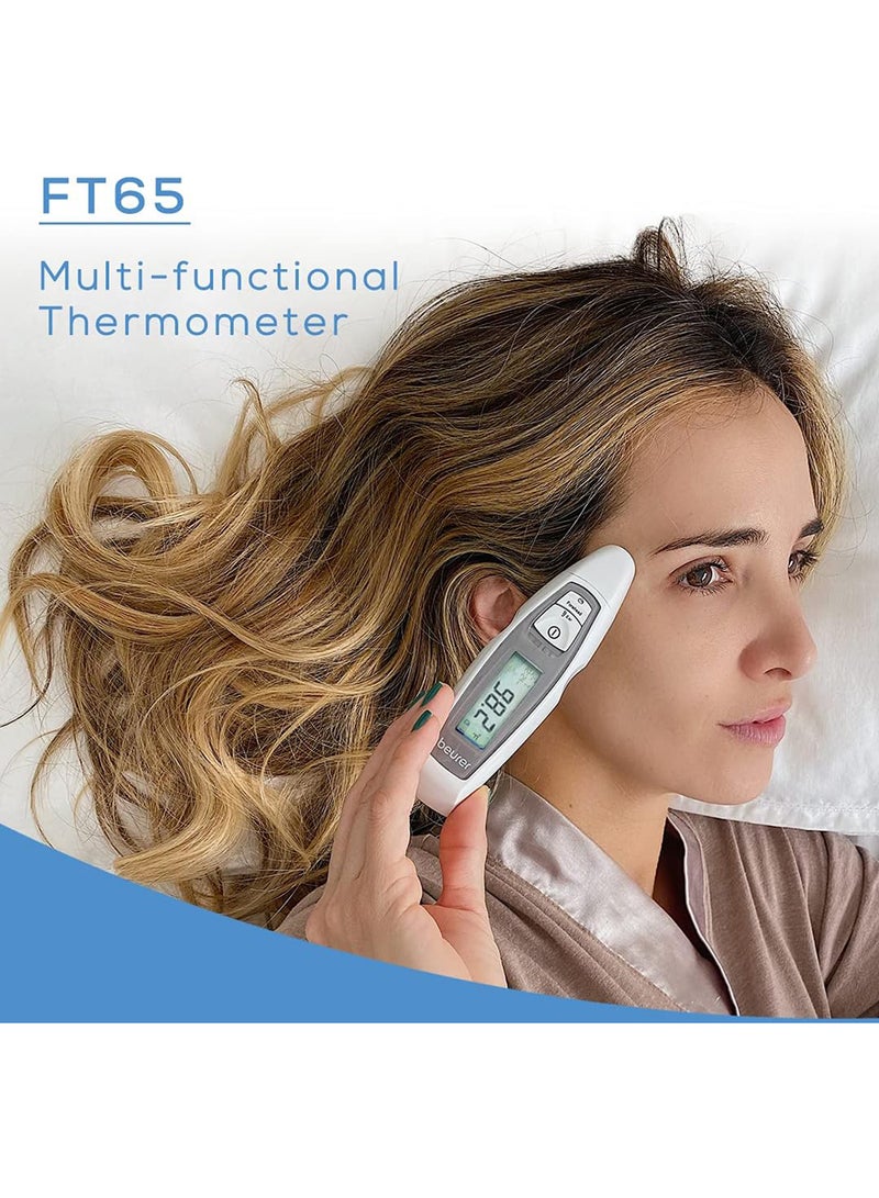 Beurer FT 65 Multi-Functional Infrared Thermometer | Ear, Forehead & Surface Temperature Measurement | Fever Alarm & Memory Function - Image 4