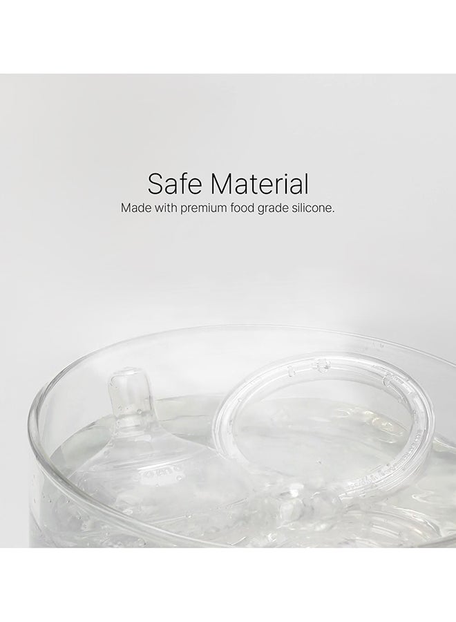 comotomo 2-Piece Natural Teat Silicone Nipples, Fast Flow, Transparent  - Image 5