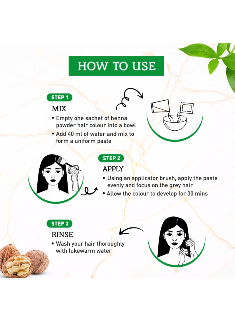Dabur - Naturals Henna Mahogany Hair Color Extreme Nourishment And Hydration For Grey Hair No Ammonia Pure Henna Conditioning - 6 X 10 Grams Mahogany 60grams - Image 1