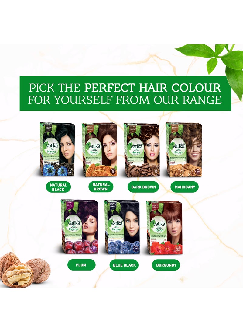 Dabur - Naturals Henna Mahogany Hair Color Extreme Nourishment And Hydration For Grey Hair No Ammonia Pure Henna Conditioning - 6 X 10 Grams Mahogany 60grams - Image 1
