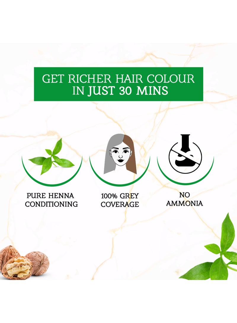 Dabur - Naturals Henna Mahogany Hair Color Extreme Nourishment And Hydration For Grey Hair No Ammonia Pure Henna Conditioning - 6 X 10 Grams Mahogany 60grams - Image 1