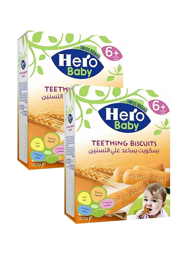 Hero Baby Baby Teething Biscuits Assorted 180grams Pack of 2