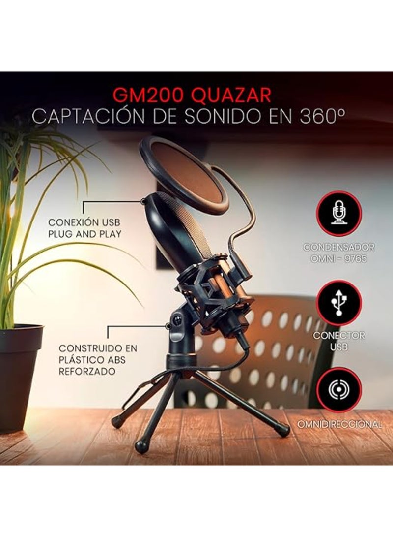 REDRAGON - GM200 Quasar Gaming Stream Microphone - Image 1