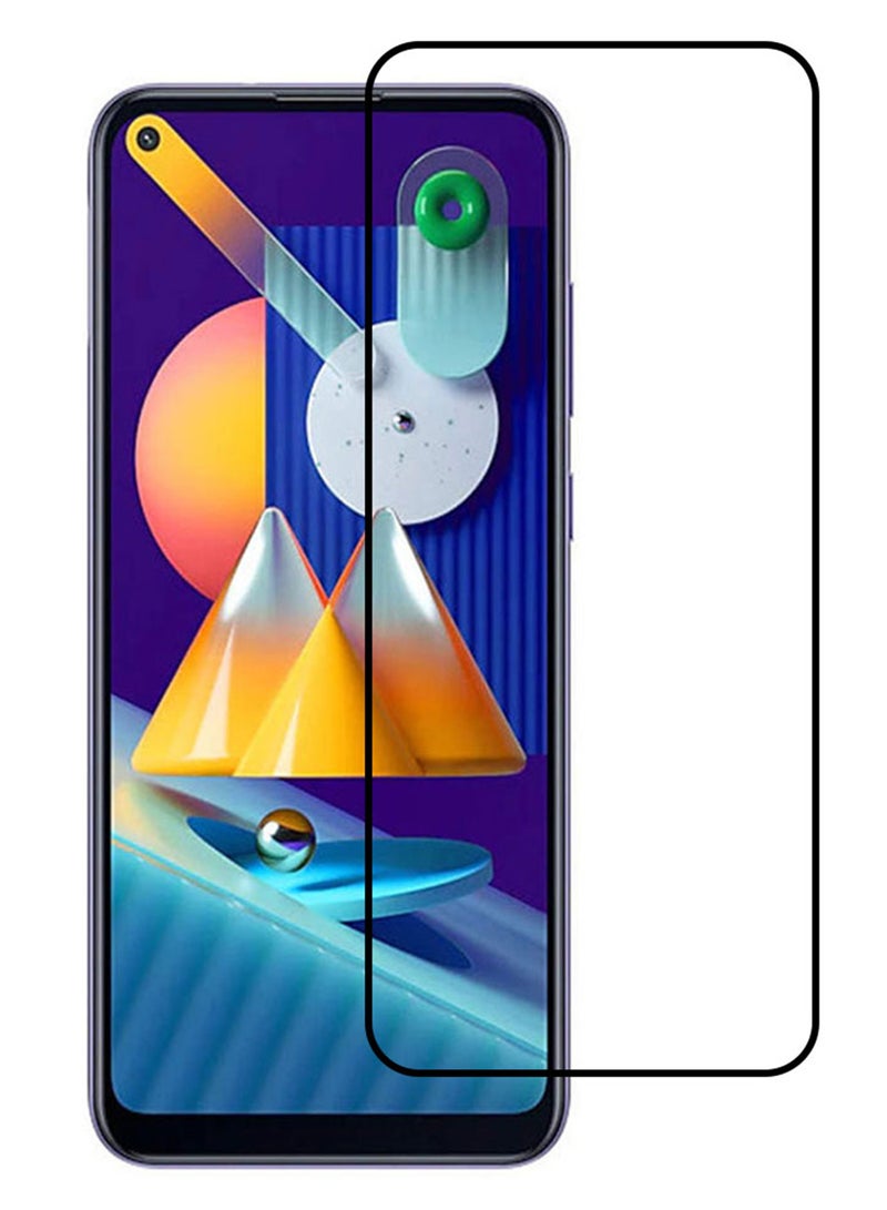 مارجون لاصقة حماية فاخرة للشاشة من الزجاج المقوى لهاتف سامسونج جالاكسي M11 أسود / شفاف - Image 2