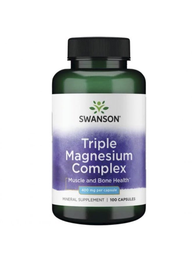SWANSON - Triple Magnesium Complex 100 Capsules Packaging May Vary - Image 1