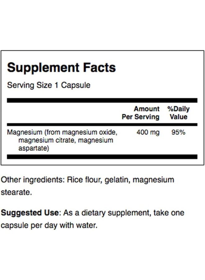 SWANSON - Triple Magnesium Complex 100 Capsules Packaging May Vary - Image 1