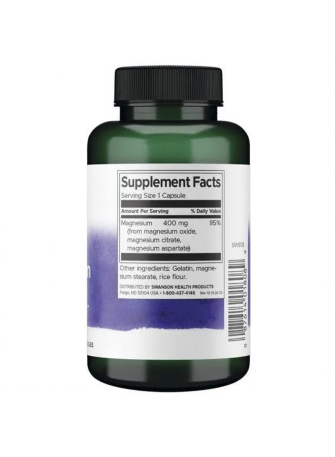 SWANSON - Triple Magnesium Complex 100 Capsules Packaging May Vary - Image 1