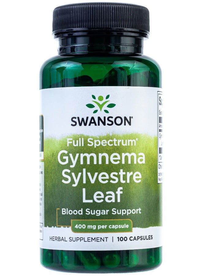 SWANSON Gymnema Sylvestre Leaf 400mg 100 Capsules Packaging May Vary  - Image 4