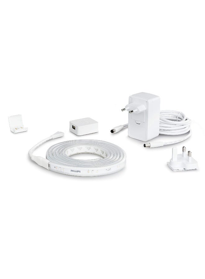 Philips - Hue Uae Lightstrip Plus V4 Apr 1M Extension Bluetooth And Zigbee Compatible Only With V4 Base Kit 1 Year Warranty Multi Colour 929002269205 Cool White 20x1.5x 1.5cm - Image 1