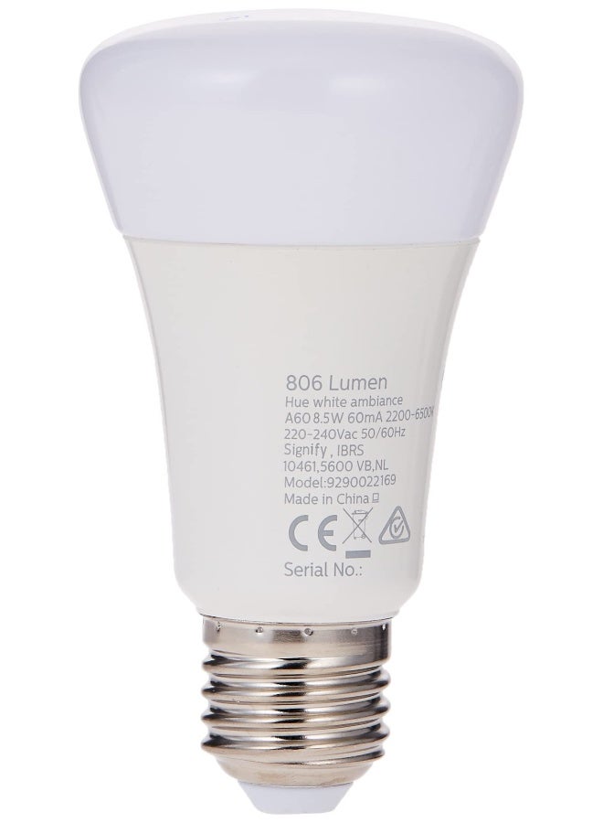 Philips Hue White Ambiance Starter Kit 1 White And Colour Ambiance Bulb Bundle Pack Hue White 16.5x7.5x8.8cm  - Image 1