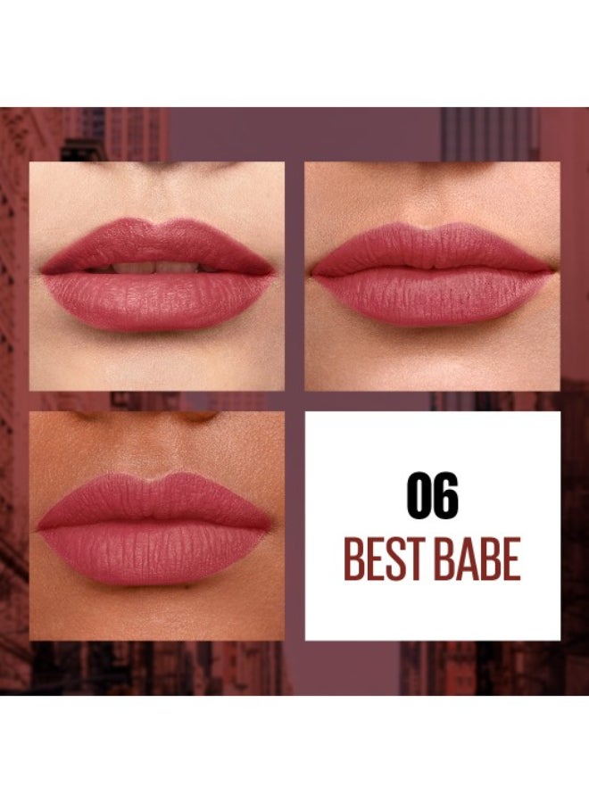 MAYBELLINE NEW YORK Sensational Liquid Matte Lipstick 06 Best Babe  - Image 4