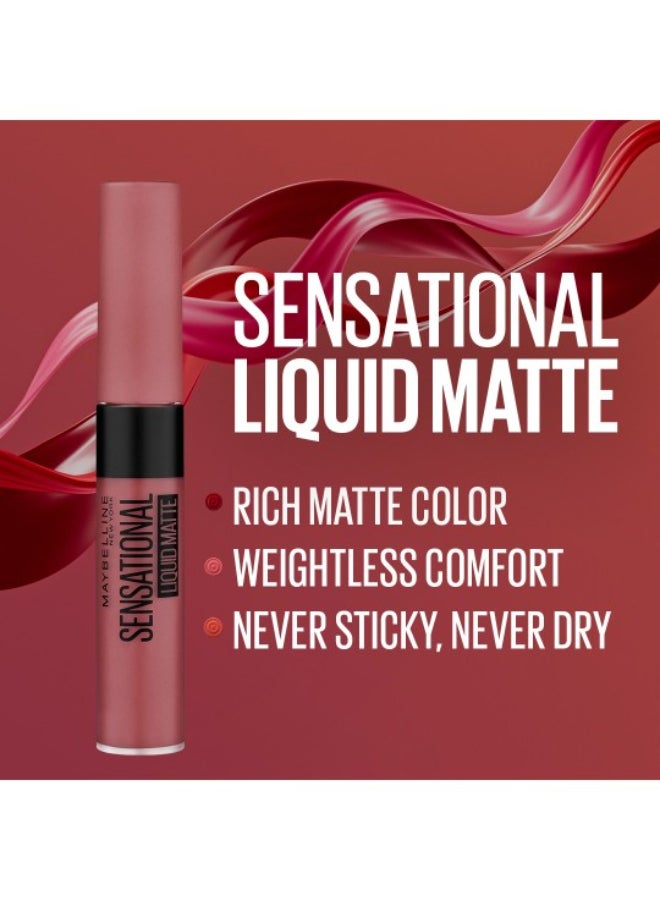 MAYBELLINE NEW YORK Sensational Liquid Matte Lipstick 06 Best Babe  - Image 5