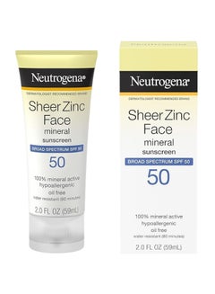 Neutrogena Sheer Zinc Mineral Sunscreen, SPF 50 - Packaging May Vary 59ml  - Image 3