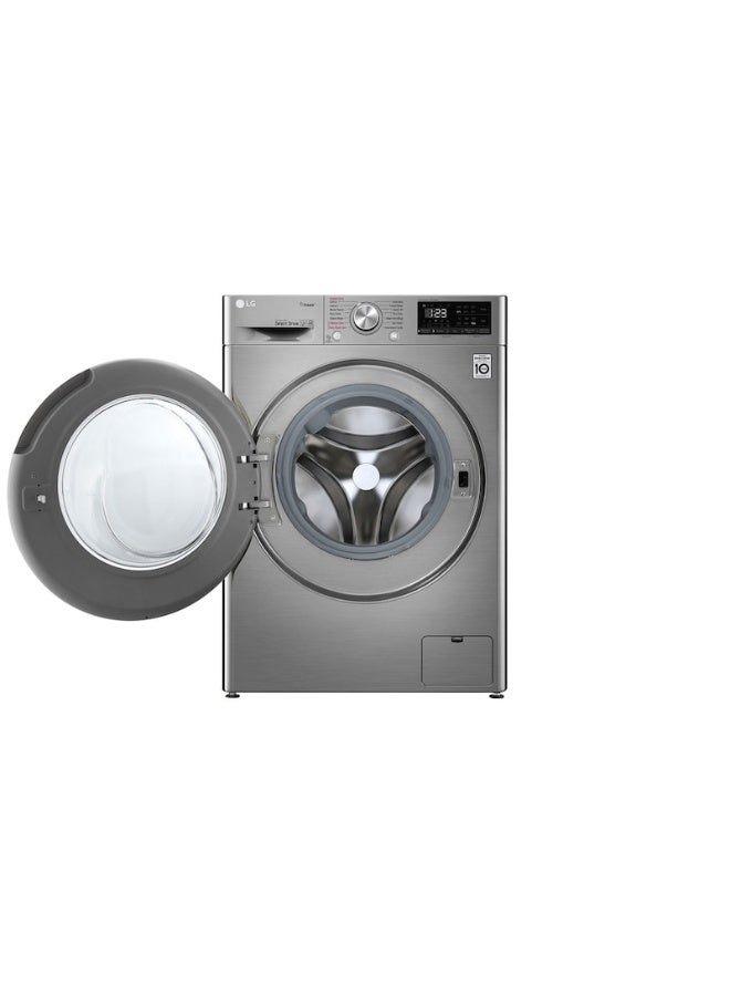 إل جي غسالة تحميل أمامي 9 كجم مع نشافة 6 كجم | تحميل أمامي | مع AI DD™ موديل WSV0906XM فضي ستانلس WSV0906XM إستانلس ستيل فضي - Image 2