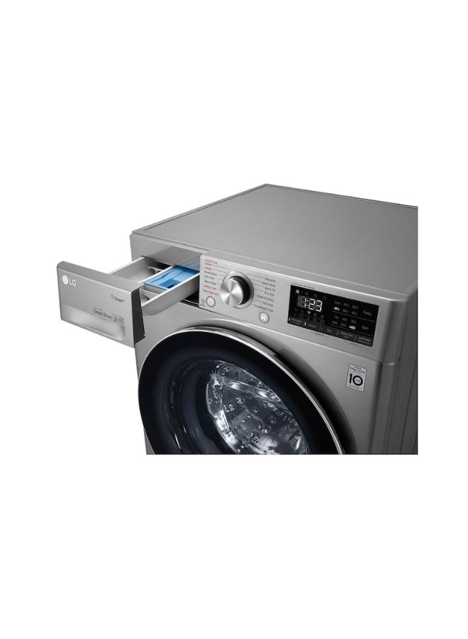 إل جي غسالة تحميل أمامي 9 كجم مع نشافة 6 كجم | تحميل أمامي | مع AI DD™ موديل WSV0906XM فضي ستانلس WSV0906XM إستانلس ستيل فضي - Image 4
