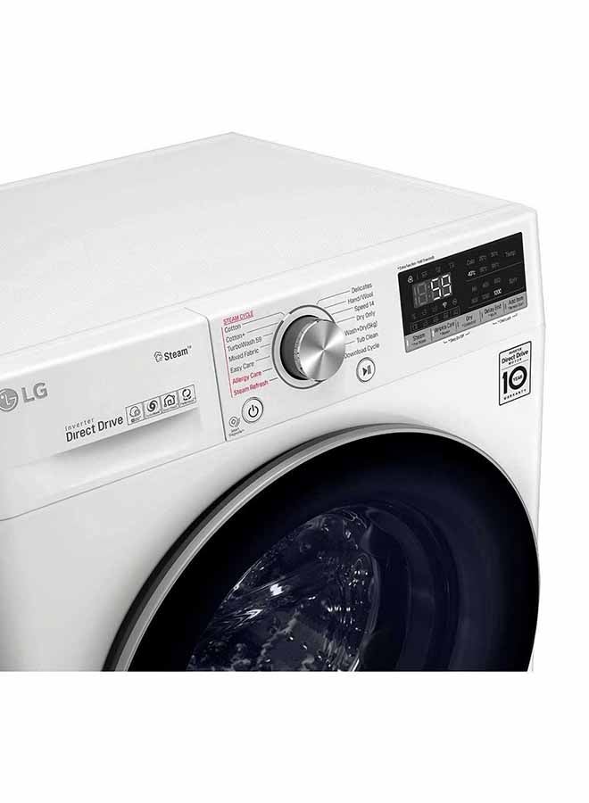 إل جي غسالة مع مجفف بتحميل أمامي سعة 10.5 كجم WSV1107WHT أبيض/ أسود  - Image 3