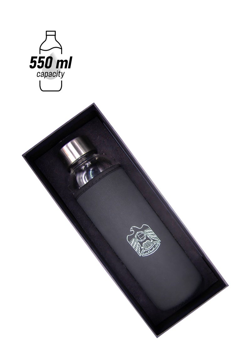 ROVATTI Glass Water Bottle With Cover Clear - Image 1